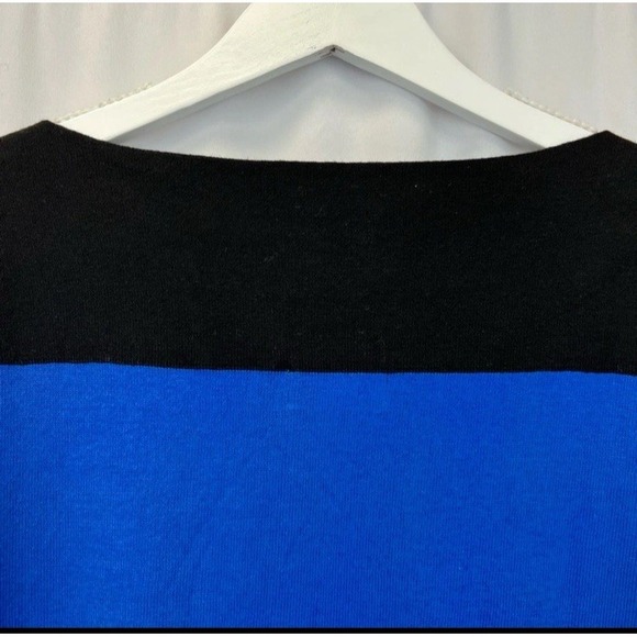 A.N.A Women's Sweater Top Two Front Pockets Color Block Blue Black Womens PXL - Picture 2 of 12